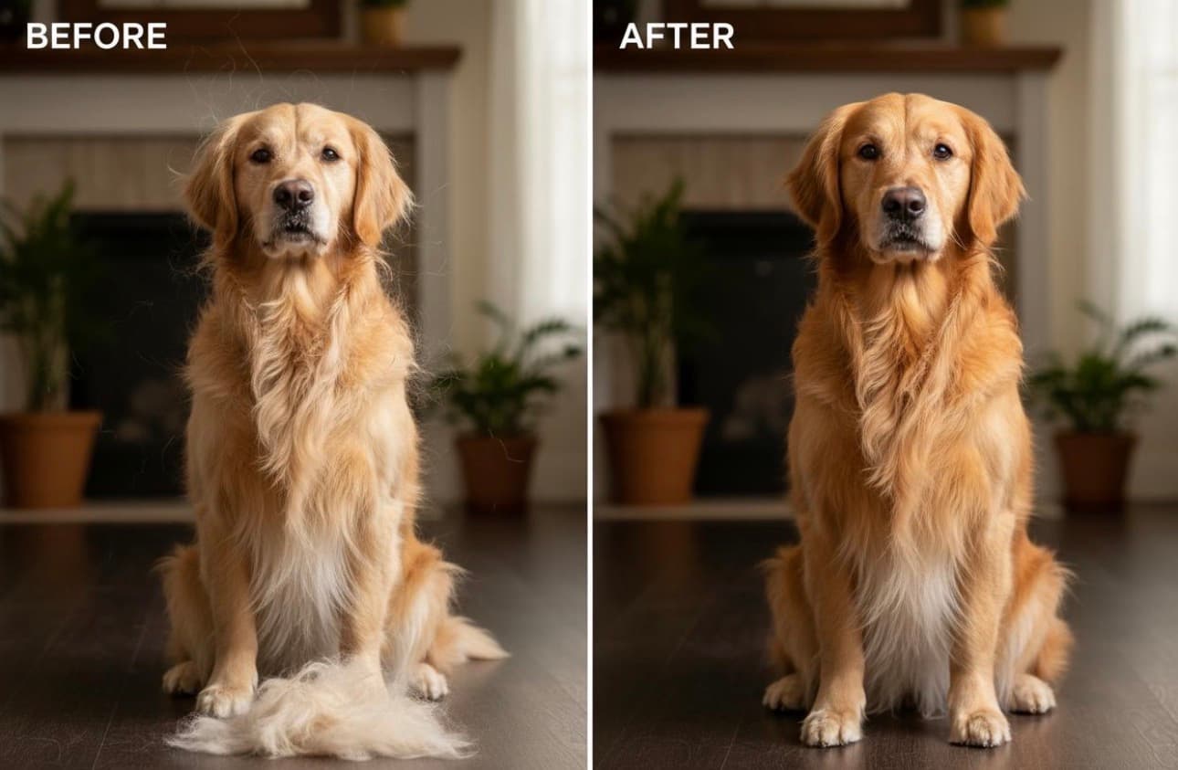 🦮 Golden Retriever Spa Transformation